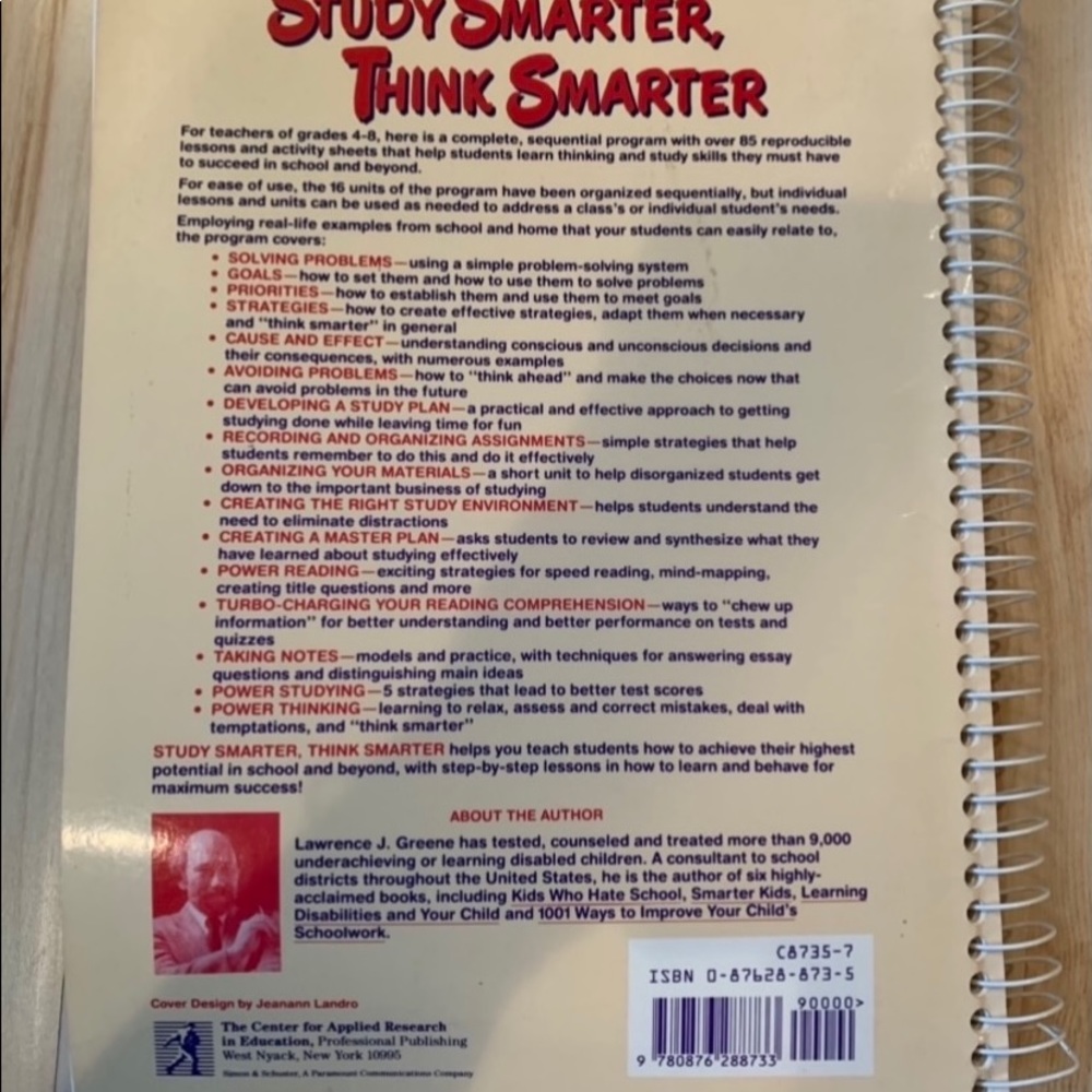 Study smarter, think smarter- a ready to use study skills program for grades 4-8 - Picture 10 of 11